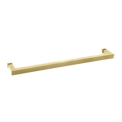 Unlacquered Brass "SQ" Series 24" Square Tubing Mitered Corner Single-Sided Towel Bar