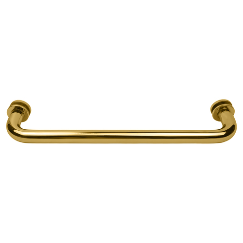 Polished Brass 12" BM Series Tubular Single-Sided Towel Bar