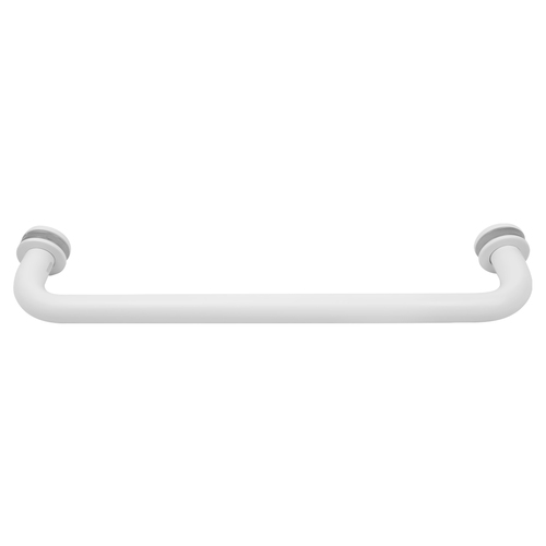 White 12" BM Series Tubular Single-Sided Towel Bar
