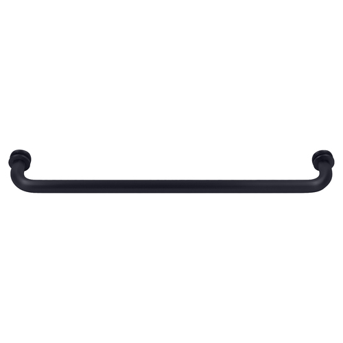 Black 18" BM Series Tubular Single-Sided Towel Bar