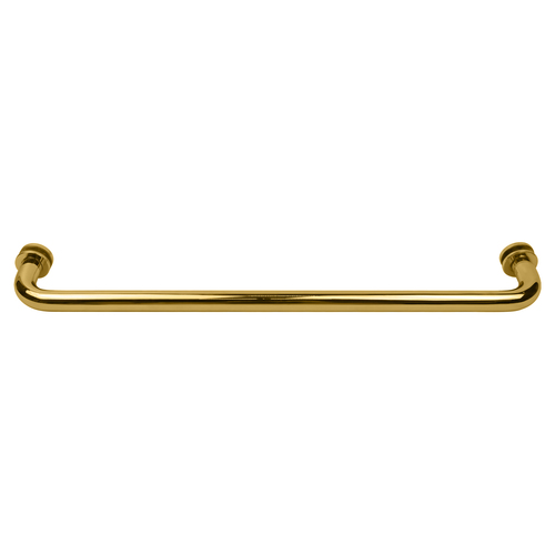 Polished Brass 18" BM Series Tubular Single-Sided Towel Bar