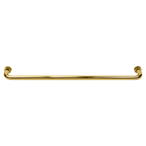 Polished Brass 24" BM Series Tubular Single-Sided Towel Bar