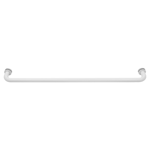 White 24" BM Series Tubular Single-Sided Towel Bar