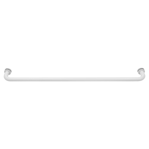 White 26" BM Series Tubular Single-Sided Towel Bar
