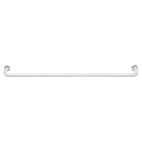 White 30" BM Series Tubular Single-Sided Towel Bar
