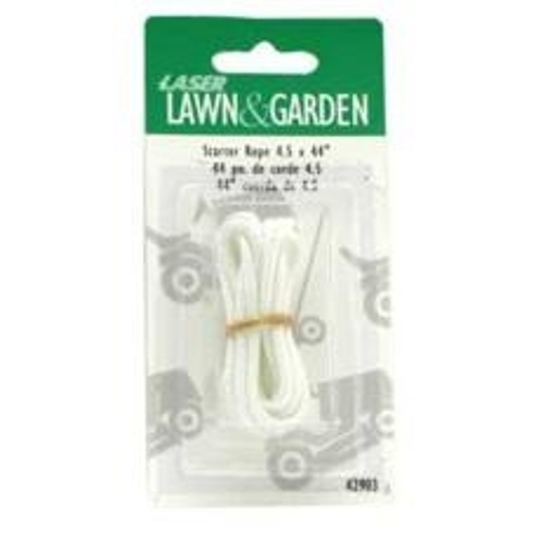 Laser Key Products 42904 Starter Cord, 9/64 in Dia, 84 in L, Nylon, White