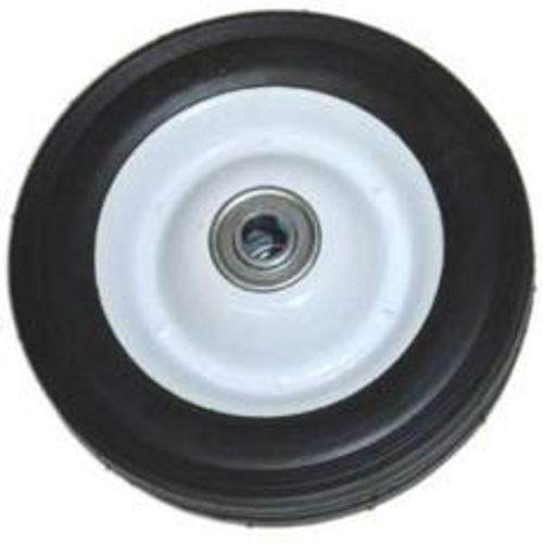 Laser Key Products 42406 Wheel, 6 in Dia x 1-1/2 in W Tire, Ribbed Tread, Steel Rim