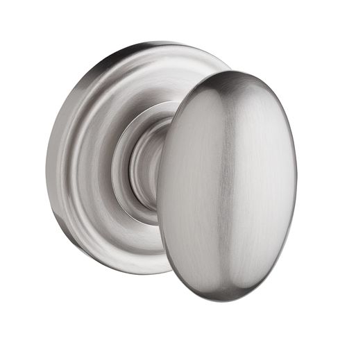 Half Dummy Ellipse Knob and Traditional Round Rose Satin Nickel Finish