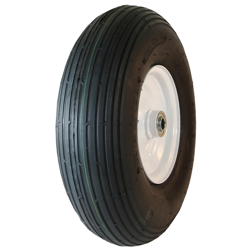 Laser Key Products 42463 Wheelbarrow Assembly, 400 mm x 6 in Tire, 400 mm Dia Tire, 6 in W Tire, Ribbed Tread