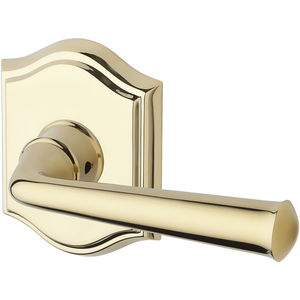 Passage Federal Lever and Traditional Arch Rose with 6AL Latch and Dual Strike Lifetime Brass Finish
