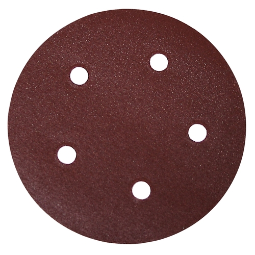 Sanding Disc, 5 in Dia, 120 Grit, Aluminum Oxide Abrasive