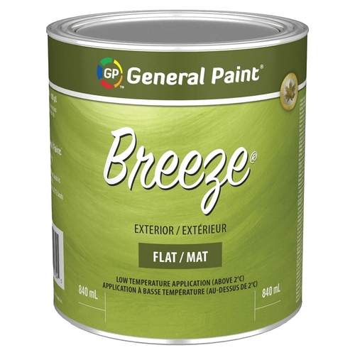 Breeze 70-052-14 Exterior Paint, Flat, Accent Base, 1 qt