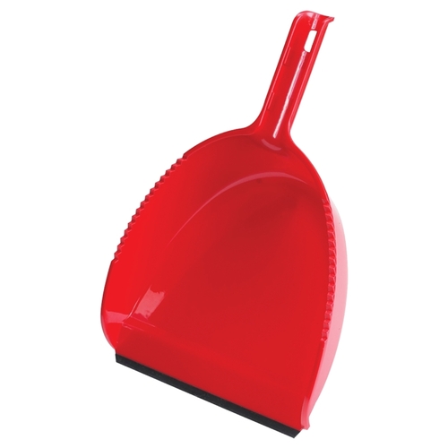 Vileda 117680 Dustpan, 13.3 in L, 9 in W, Plastic, Red