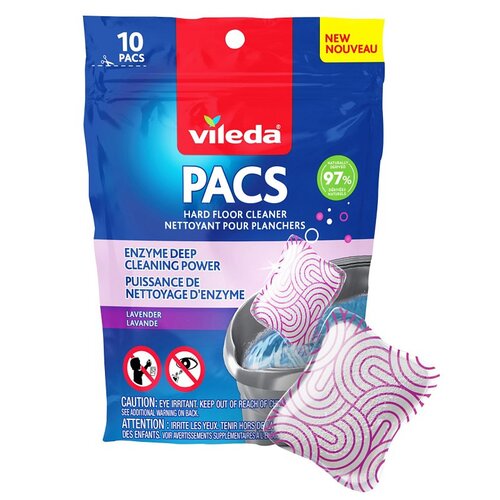 Vileda 172843 CLEANER FLR HARD PACS LAVENDER - pack of 10