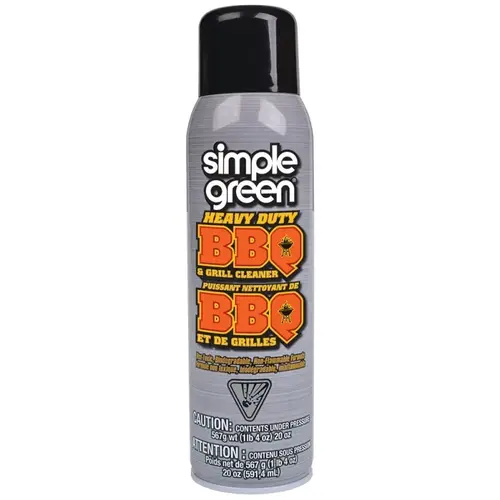 BBQ and Grill Cleaner, Foam, White, 20 oz Aerosol Can