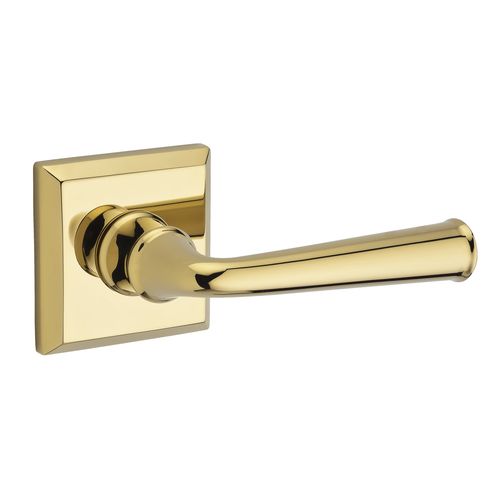 Baldwin Reserve PSFEDTSR003 Passage Federal Lever and Traditional Square Rose with 6AL Latch and Dual Strike Lifetime Brass Finish