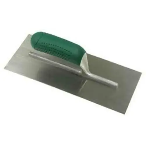 Finishing Trowel, 11 in L Blade, 4-1/2 in W Blade, HCS Blade, Ergonomic Handle, Rubber Handle