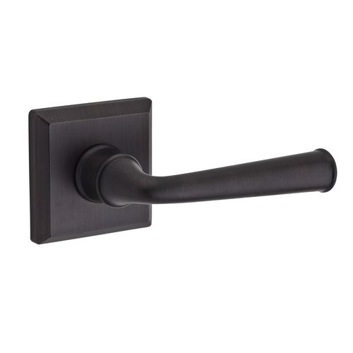 Privacy Federal Lever and Traditional Square Rose with 6AL Latch and Dual Strike Venetian Bronze Finish