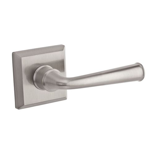 Passage Federal Lever and Traditional Square Rose with 6AL Latch and Dual Strike Satin Nickel Finish