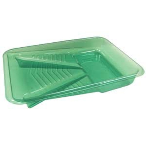 Paint Tray, 9-1/2 in L, 2 L Capacity, Plastic, Green