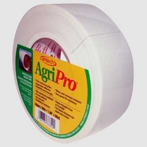 Cantech 378104855 AgriPro 378-10 Baling Tape, 60 yd L, 1.88 in W, Polyethylene Backing, White