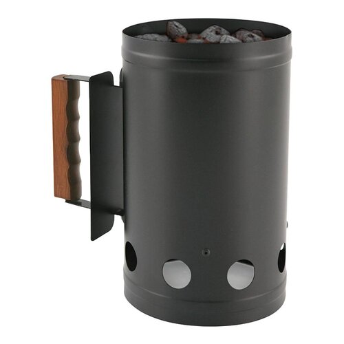 Charcoal Chimney Starter, 1 cu-in Charcoal, Steel