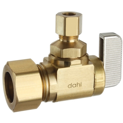 Dahl Brothers 6213330BAG mini-ball 621-33-30-BAG Stop Valve, 5/8 x 1/4 in Connection, Compression, 250 psi Pressure, Manual Actuator