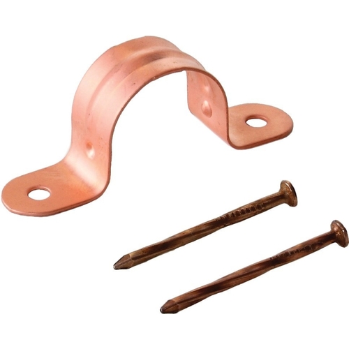 Tube Clamp, 3/4 in Opening, Copper, For: 1/2 in or 3/4 in Pipe - pack of 100