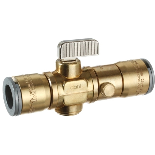 Stop and Isolation Valve, 1/2 x 1/2 in Connection, Quick-Grip x Quick-Grip, 250 psi Pressure