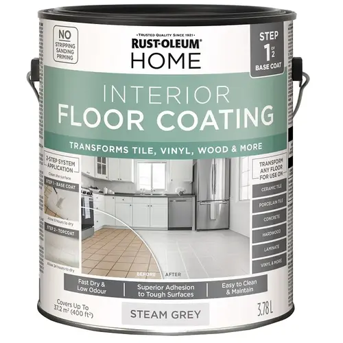 Home Floor Base Coating, Steam Gray, 3.78 L