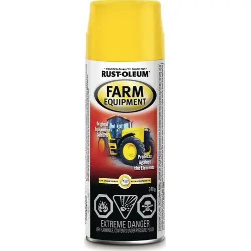 257740 Enamel Spray Paint, Yellow, 340 g, Can