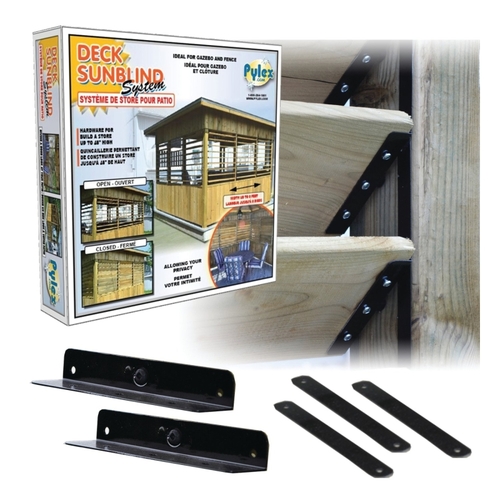 Pylex 11060 Deck Sunblind System, Steel, Black