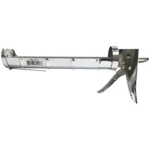 Caulking Gun, 800 to 858 mL Cartridge, Half-Cylindrical Cartridge Silver