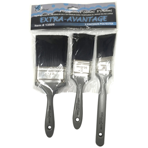 Chidaca 13509 Paint Brush Set, Angular, 3-Brush
