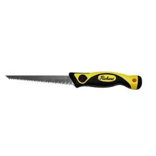 Jab Saw, 6 in L Blade, Steel Blade, Ergonomic Handle, Rubber Handle