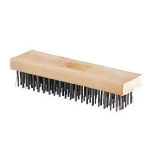 Wire Brush, Carbon Steel Bristle, 1 in OAL