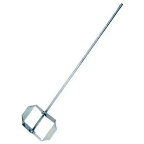 Drywall Mud Mixer, 36 in OAL, 1/2 in Dia Shaft, Steel, Zinc-Plated