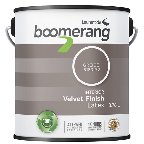 boomerang 5183-72L19 5183 Series Interior Paint, Velvet Sheen, Extra Beige, 3.78 L, 40 sq-m Coverage Area