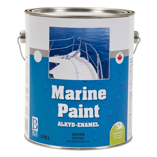 E8058-3.78 Marine Paint, Gloss Sheen, Medium Gray, 3.78 L, Can