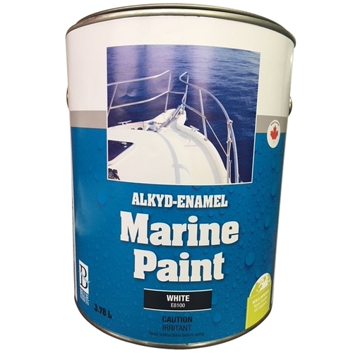 UCP Paints 8100-4-SOL E8100-3.78 Marine Paint, Gloss Sheen, Natural White, 3.78 L, Can