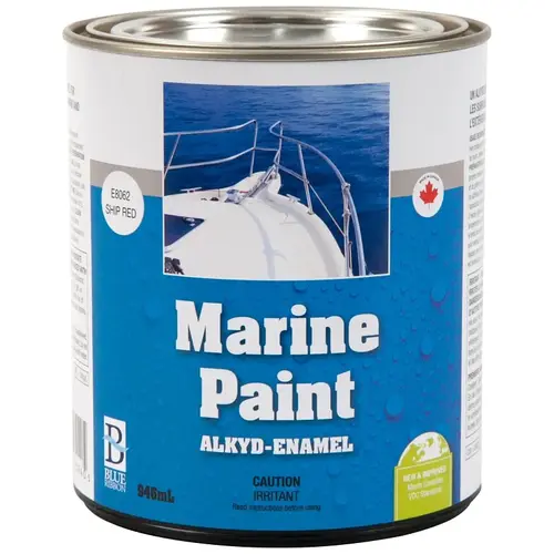 E8062-946 Marine Paint, Gloss Sheen, Ship Red, 946 mL, Can