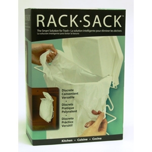 Rack Sack Garbage Bag, White - pack of 25