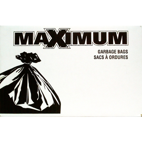 MAXIMUM Garbage Bag, Plastic, Black - pack of 150