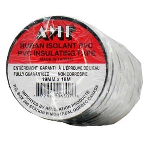 Electrical Tape, 60 ft L, 3/4 in W, PVC Backing, Black