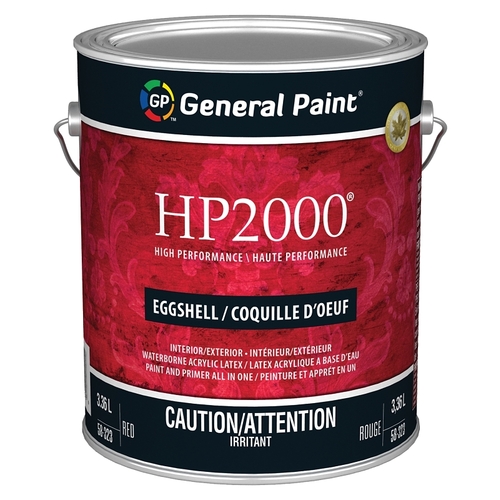 HP2000 58-323-16 Exterior Paint, Eggshell, Red Base, 1 gal