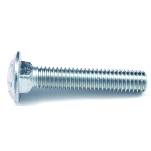 Reliable CBZ516112L Carriage Bolt, 5/16-18 Thread, Coarse Thread, 1-1/2 in OAL, Steel, Zinc, A Grade - pack of 50