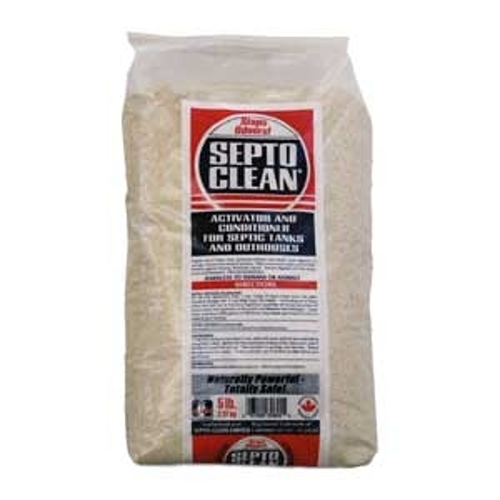 Septic Cleaner, Powder, Brown/Dusty Light Yellow, 5 lb, Bag