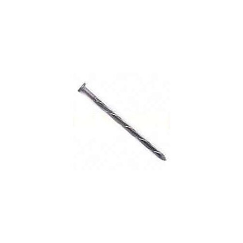 00 Common Nail, 6D, 2 in L, Hot-Dipped Galvanized, Flat Head, Spiral Shank, 1 lb