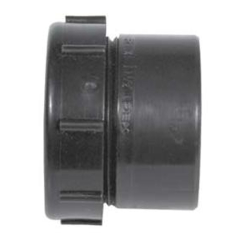 IPEX USA LLC 027478 Trap Pipe Adapter, 1-1/2 x 1-1/4 in, Spigot x Plastic Nut x Male, ABS, Black