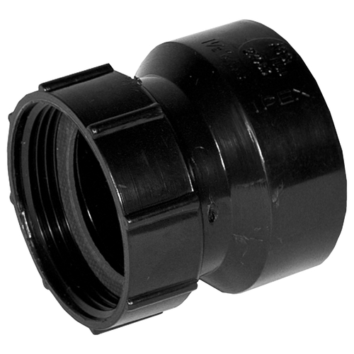 Swivel Nut, 1-1/2 in, Hub, ABS, Black